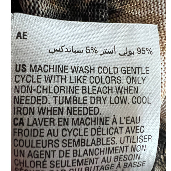 JENNI WOMENS SMALL LONG SLEEVE SUPER SOFT SLEEP SHIRT TIEDYE PRINT BLACK TAN - Picture 9 of 11